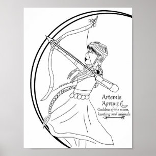 Artemis Colouring Page Print