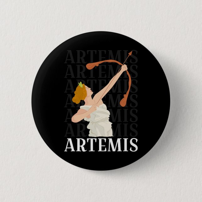 Artemis Goddess Of Hunting And The Moon Greek Myth 6 Cm Round Badge (Front)