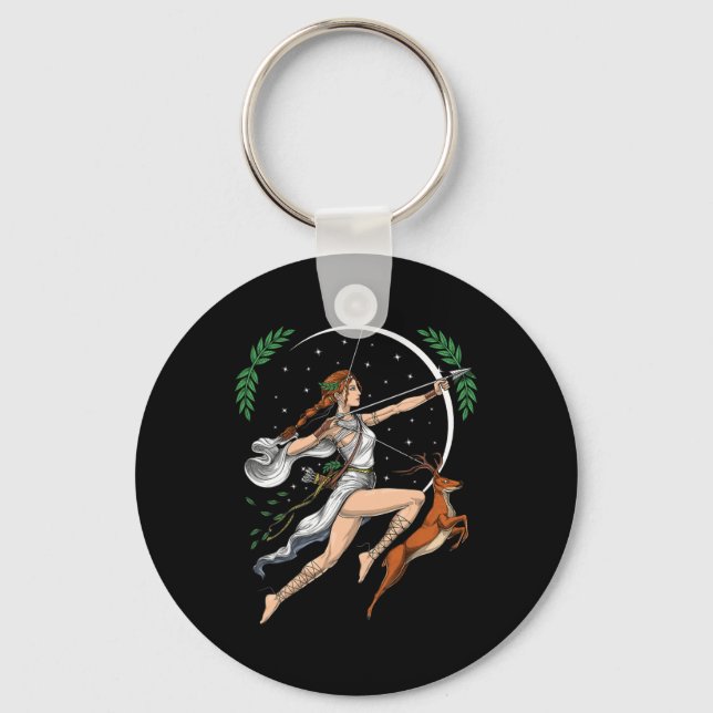 Artemis Greek Goddess Of Hunting Ancient Greece My Key Ring (Front)