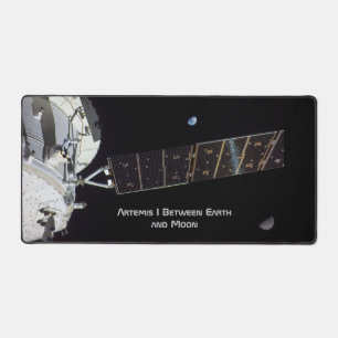 Artemis I Between Earth and Moon Desk Mat
