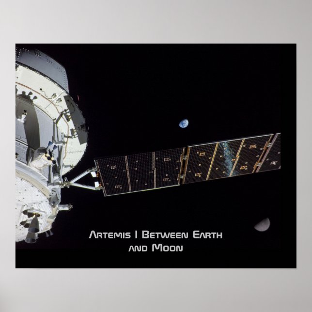  Artemis I Between Earth and Moon Poster (Front)