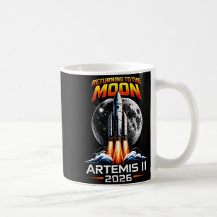Artemis ii back to the moon 2026 gift for men coffee mug