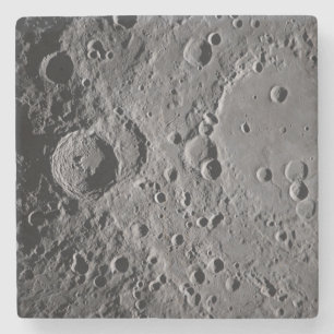 Artemis II Lunar Craters Stone Coaster