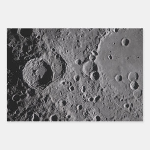 Artemis II Lunar Craters Wrapping Paper Sheet
