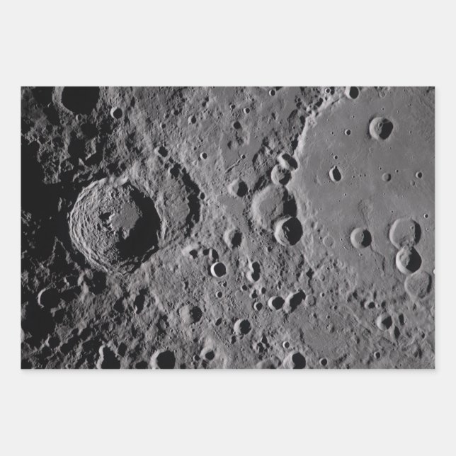 Artemis II Lunar Craters Wrapping Paper Sheet (Front)