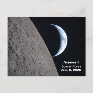 Artemis II Lunar Flyby Postcard