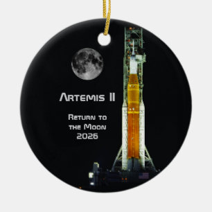 Artemis II Moon Mission Ceramic Tree Decoration