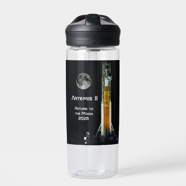 Artemis II Moon Mission Water Bottle (Front)