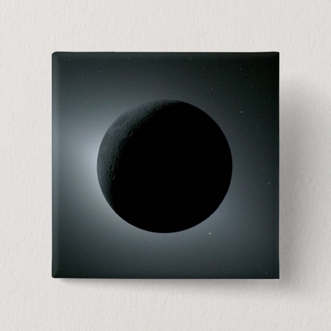 Artemis II Total Solar Eclipse 15 Cm Square Badge (Front)