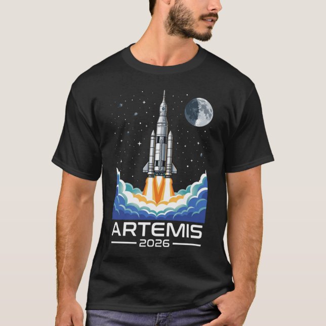 Artemis Launch to The Moon T-Shirt (Front)