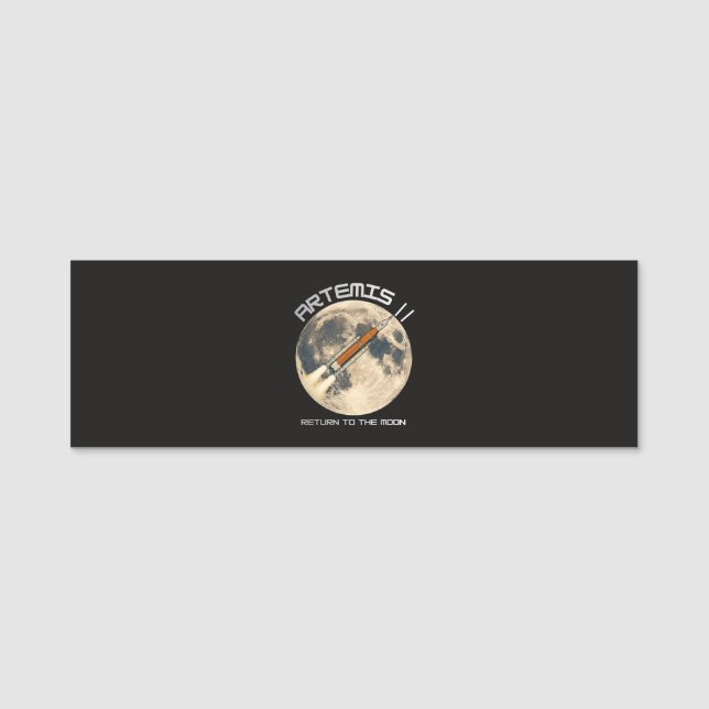 Artemis moon mission name tag (Front)