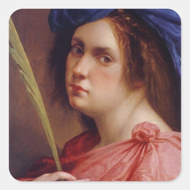 Artemisia Gentileschi Art Square Sticker (Front)