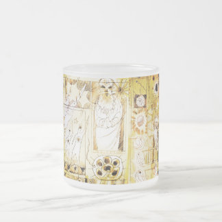 arteology sketches 1995 frosted glass coffee mug