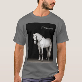 ArtEquestre equestrian fashion white horse boy T-Shirt