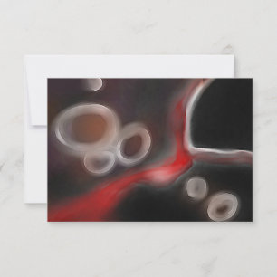 Arterial Motif: Abstract Black, White & Red Card