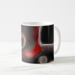 Arterial Motif: Abstract Black, White & Red Coffee Mug