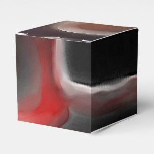 Arterial Motif: Abstract Black, White & Red Favour Box