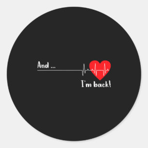 Artery Open, Heart Diseases Surgery Heartbeat Classic Round Sticker