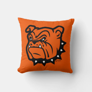 Artesia Big Bulldog Orange Throw Pillow