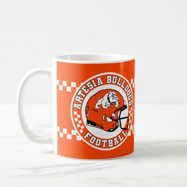 Artesia Bulldogs Football Roundel Coffee Mug (Left)