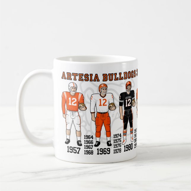 Artesia Bulldogs Football State Champ Uniforms Mug (Left)