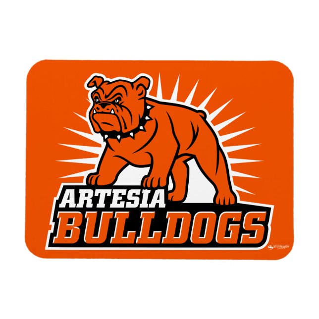 Artesia Bulldogs Primary Logo Flexible Magnet (Horizontal)
