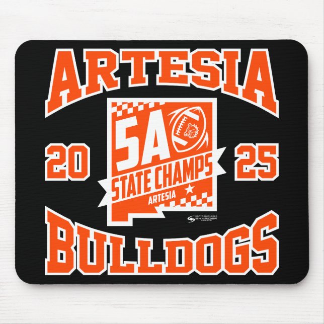 Artesia Bulldogs State Champs Logo Mouse Mat (Front)