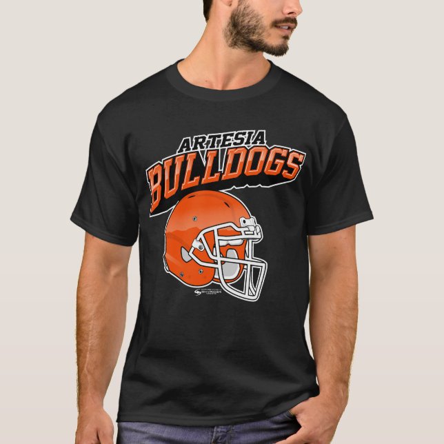 Artesia Bulldogs Victory Football Helmet T-shirt (Front)