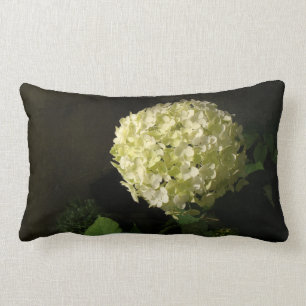 Artful Annabelle Hydrangea Bloom Lumbar Cushion