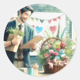 Artful Appreciation Notebook Classic Round Sticker