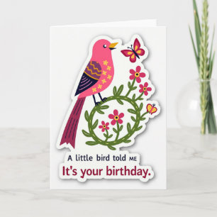 Artful Bird Birthday Card