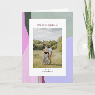Artful Christmas Holiday Photo Greeting Card