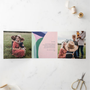 Artful Christmas Holiday Photo Greeting Card