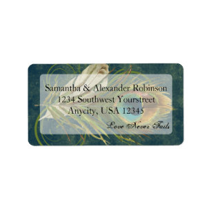 Artful Detail Peacock Feather Address Label