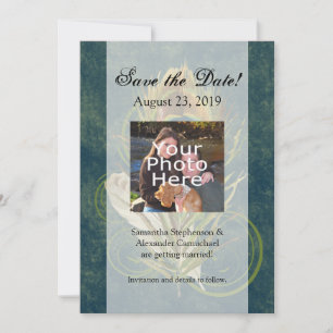 Artful Detail Peacock Wedding 5x7 Save the Date