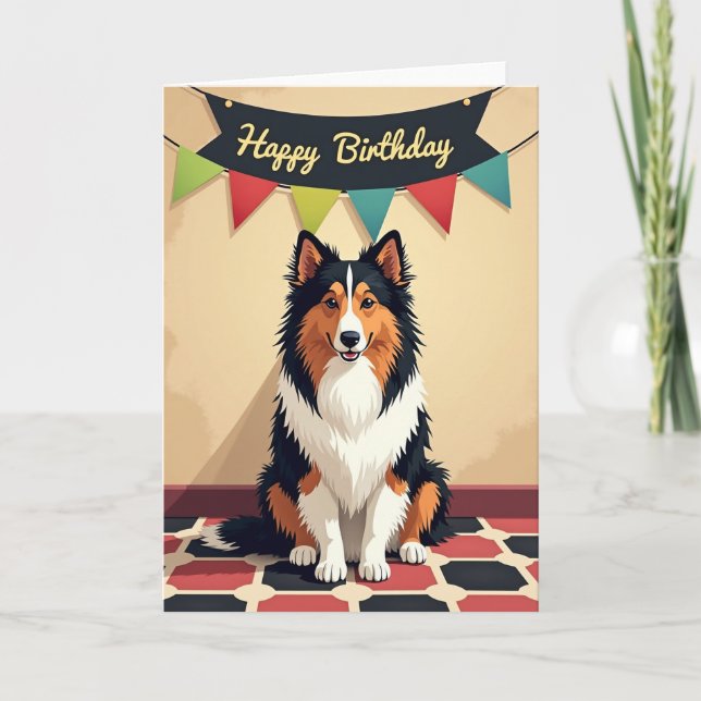 Artful Dog Birthday Card (Front)