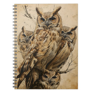 Artful Owls Vintage Notebook