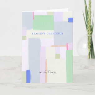 Artful Pastel Christmas Holiday Greeting Card