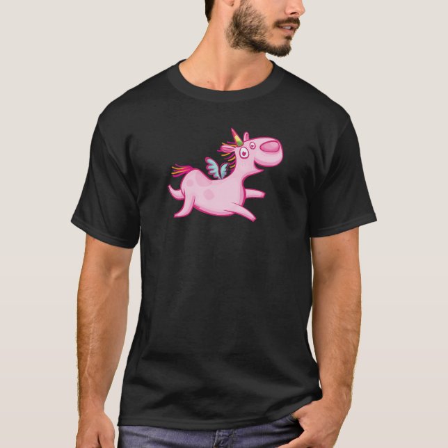Artful Pink Unicorn T-Shirt (Front)