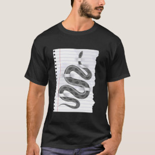 Artful Snake On Sheet For Nature Fans And Terraria T-Shirt