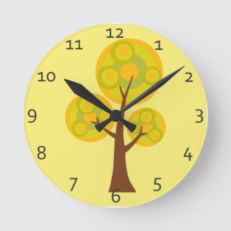 Artful Tree Round Clock