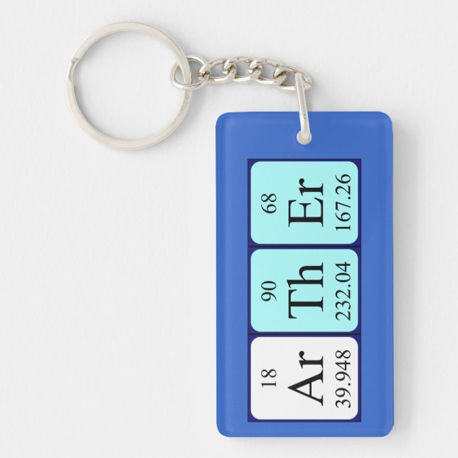 Arther periodic table name keyring (Front)