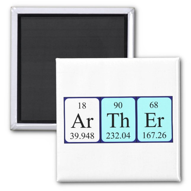 Arther periodic table name magnet (Front)