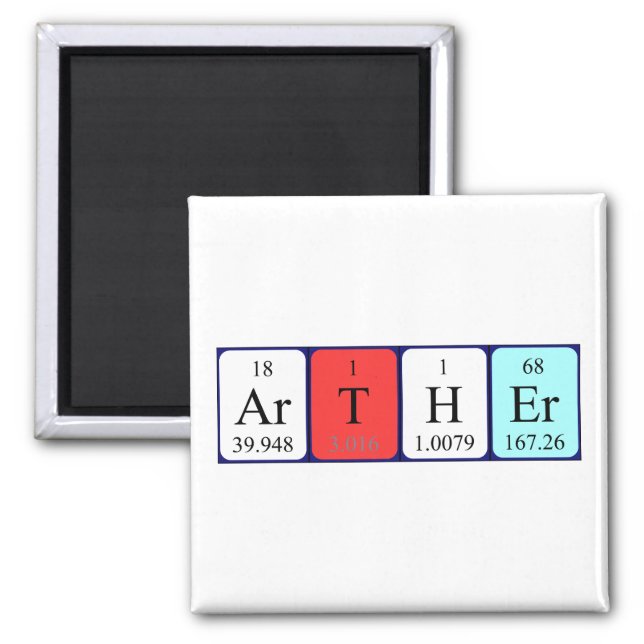 Arther periodic table name magnet (Front)