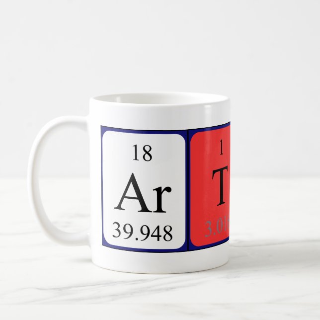 Arther periodic table name mug (Left)