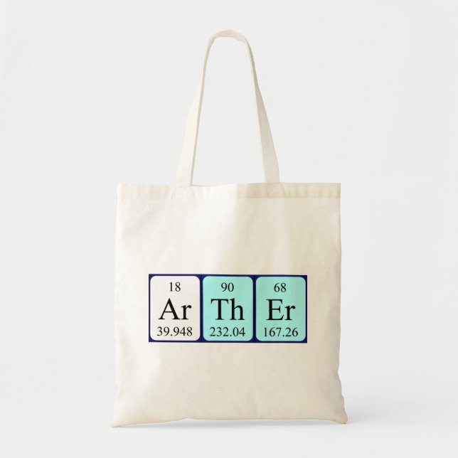 Arther periodic table name tote bag (Front)