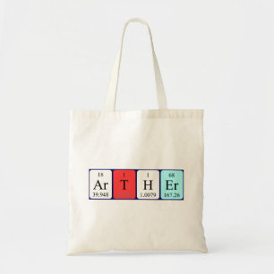 Arther periodic table name tote bag
