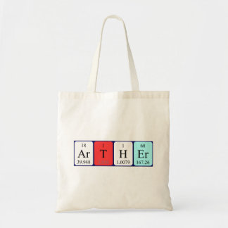 Arther periodic table name tote bag