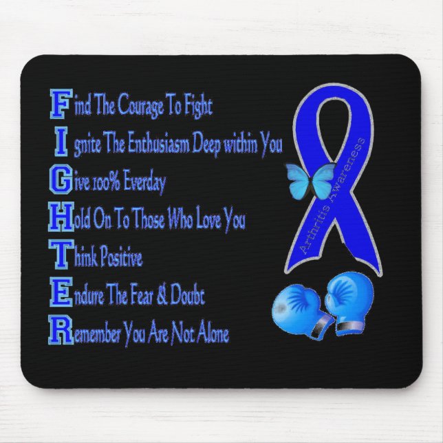 Arthritis Awareness Fighter Ribbon Mouse Pad (Front)