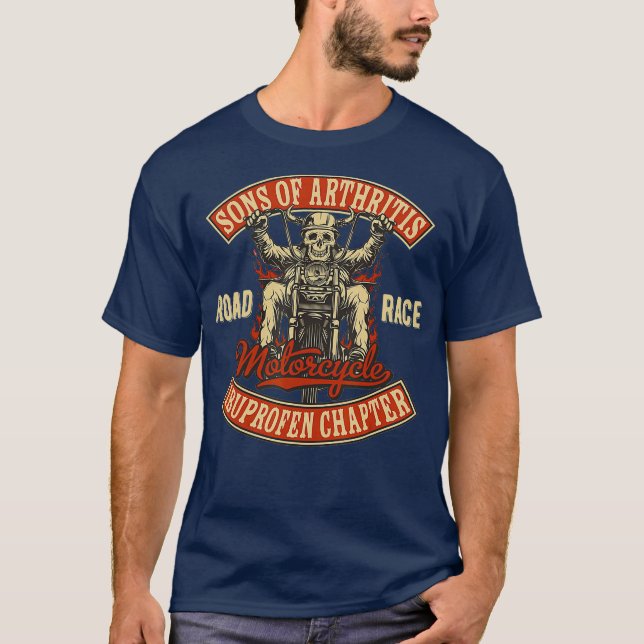 Arthritis Biker Motorcycle gang T-Shirt (Front)